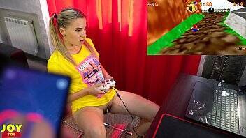 Letsplay Retro Game With Remote Vibrator in My Pussy - OrgasMario By Letty Black on vidgratis.com