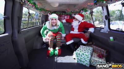 Christmas special in the bang bus for cute Maddie Winters on vidgratis.com