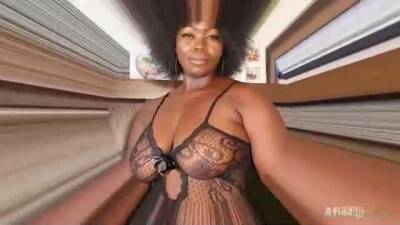 Voluptuous Ebony woman in erotic bodystocking is cheating on her partner and enjoying it a lot on vidgratis.com