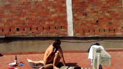 Amateur Sex Horny Couple Fun In Terrace Outside Part1 on vidgratis.com