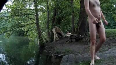 Skinny-dip in public, getting caught naked, cum outdoors on vidgratis.com