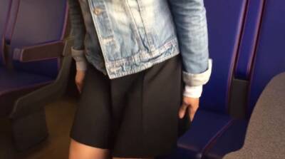 Risky ride in a dutch train without panties (PUBLIC PUSSY FLASHING) - Netherlands on vidgratis.com