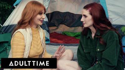 ADULT TIME - Lesbian Camping Trip Tribbing with Lacy Lennon and Aria Carson on vidgratis.com