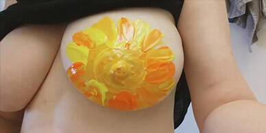 Boobie Painter Patreon Topless Painting on vidgratis.com
