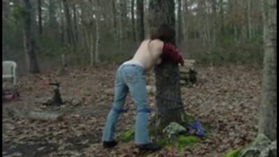 My slut tied to a tree and fucked rough on vidgratis.com