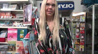 POV anal sex with nerdy blonde at the public store - big natural tits on vidgratis.com