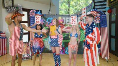 Hottest Pornstars Celebrate 4th Of July - Aliya Brynn And Ember Snow on vidgratis.com