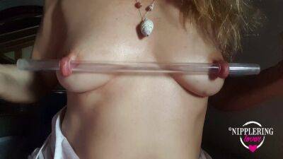 Nippleringlover Horny Milf Inserting 16mm See Through Tube In Extremely Stretched Pierced Nipples - Germany on vidgratis.com