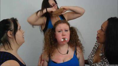 Thick Redheaded Bondage Slut Heavily Gagged By Three Lezdom Mistresses - Usa on vidgratis.com