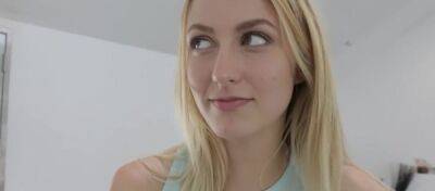 Beautiful blonde girl bangs her stepbro POV style and begs for his sweet cum on vidgratis.com