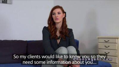 Tall Russian redhead fucks in casting - Russia on vidgratis.com