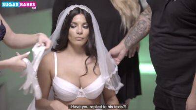 Busty Brunette Clara Has Second Thoughts On Her Wedding Day - brunette with big naturals on vidgratis.com