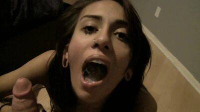 Teen babe swallows in the end of a remarkable homemade cam play on vidgratis.com
