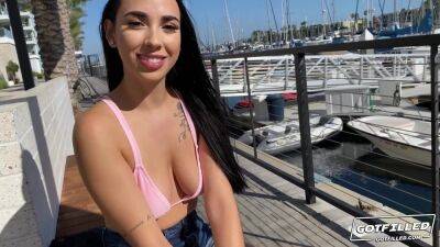 Giving Gaby Ortega Italian cream - busty Latina Gaby ortega outdoor marina hookup reality - Italy - Colombia on vidgratis.com