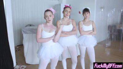 Flexible ballerina teens smashed by a new perv instructor on vidgratis.com