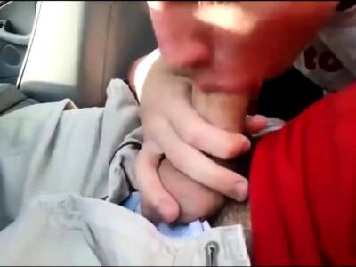 Young twink sucks dick in car and swallows on vidgratis.com