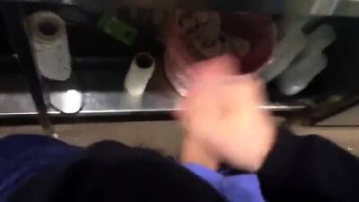 Risky Jerk Off at Work Cumming at the Bar on vidgratis.com