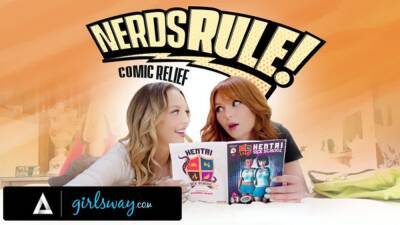 GIRLSWAY - College Geeks Lacy Lennon And Lily Larimar Are Turned On After Reading Hentai Comics on vidgratis.com