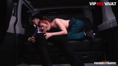 (Vanessa Shelby, Matt Ice) - Hardcore Car Sex With Naughty Redhead And Her Horny Driver on vidgratis.com