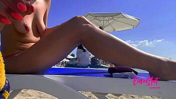 Euroslut Public Topless And Micro G Bikini Big Clit Beach Slut on vidgratis.com
