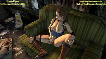 Jill Valentine getting a Big Surprise 3D Animation on vidgratis.com