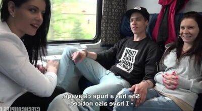 Slovakian teenagers fuck on the train on vidgratis.com