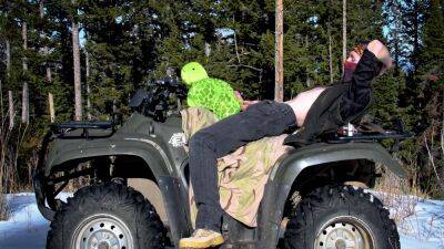 Biker Fucks Plush Toy While On Atv Four Wheeler In The Wilderness on vidgratis.com