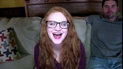 Kaycee barnes - amateur nerdy redhead PAWG with big naturals in glasses on vidgratis.com