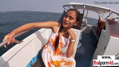 Skinny amateur Thai teen Cherry fucked on a boat outdoor in doggystyle - Thailand on vidgratis.com