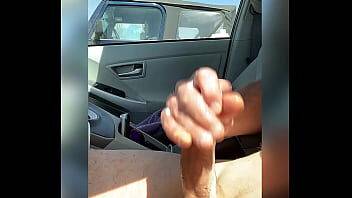 Naked driving dick masturbation cum next to jeep on vidgratis.com