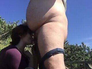 Fat Man Daddy x Greedy Girlfriend Slut - Public Blowjob on vidgratis.com