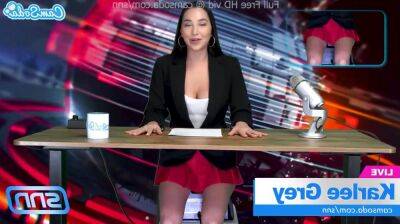 Camsoda - News anchor solo slut masturbates on vidgratis.com