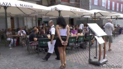 Hot slut gets group fucked in public - Spain on vidgratis.com