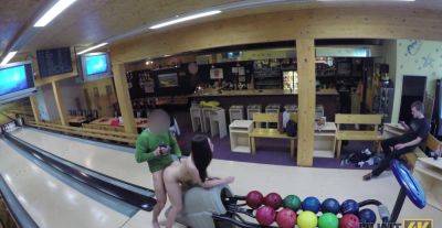 Aroused amateur babe fucked at the bowling alley without knowing she is being filmed - Czech Republic on vidgratis.com