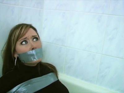 Tape Tied And Gagged - Christina Carter on vidgratis.com