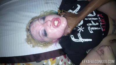 Throated blonde MILF loudly fucked in more extreme interracial scenes and soaked in sperm on vidgratis.com