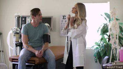 Spicy blonde doctor craves man's hungry dick for a little treatment on vidgratis.com