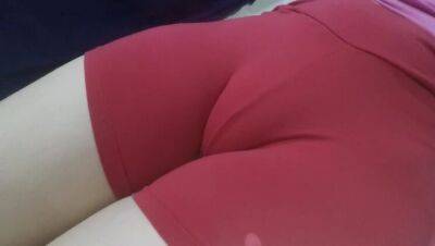 Brand new pussy in tight shorts letting the package tighten - Inmymound on vidgratis.com