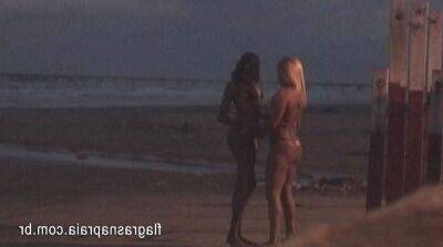 My wife's first time with another woman on the beach - Brazil on vidgratis.com