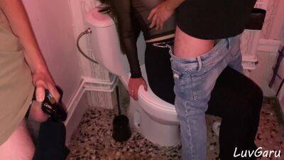 Filming Hotwife Flashing Tits And Takes Huge Cumshot In Public Toilet From Stranger on vidgratis.com