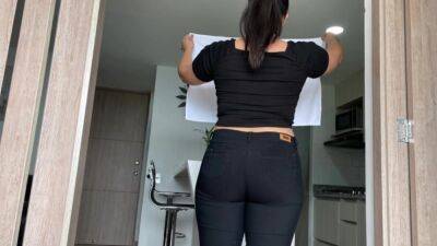 Perfect wife find time to clean the house and to passionately ride her huge ass on her husband's honk on vidgratis.com