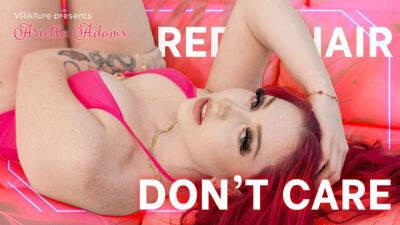 Sexy redhead rides her male sex doll in virtual reality on vidgratis.com