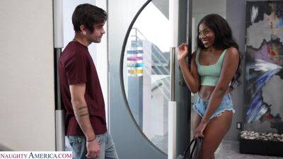 Ebony teen takes proper white inches for a few wild spins on vidgratis.com