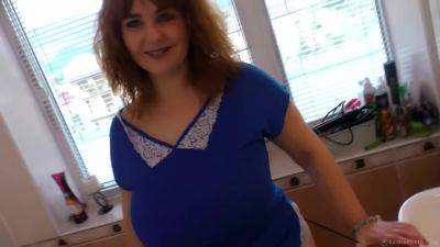 Fat-assed Busty Milf Gets The Bathroom on vidgratis.com