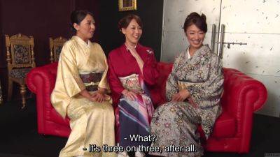 Reiko Kobayakawa and Akari Asagiri plus friend kimono sex party - Japan on vidgratis.com