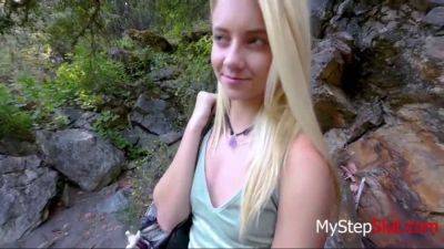 Stepdad pounds his young daughter in the woods - POV cumshot! on vidgratis.com