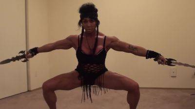 Marital Arts Female Bodybuilder Could Slice And Dice You, Kick Your Ass! on vidgratis.com