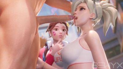 Dva takes over the experience of sucking dick from a skillful Mercy on vidgratis.com