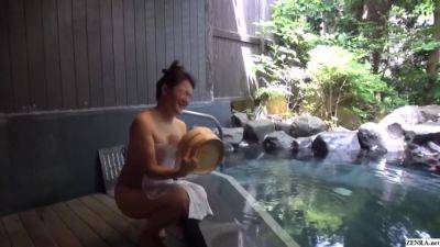 Pale and voluptuous mature Japanese wife secret hot springs fling - Japan on vidgratis.com