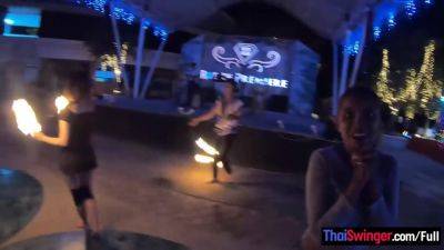Amateur couple watches a fire show and has hot sex once back in the hotel - Thailand on vidgratis.com